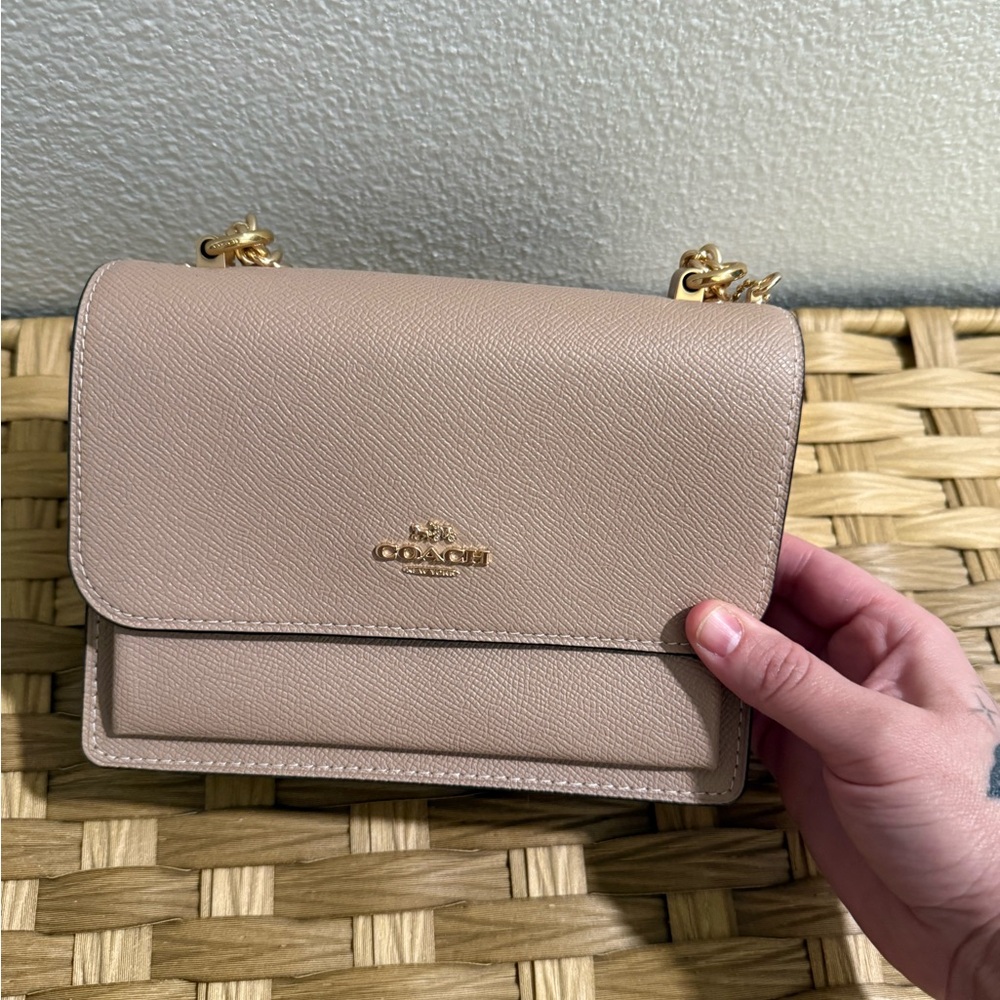 Coach Mini Klare Taupe Crossbody Bag
